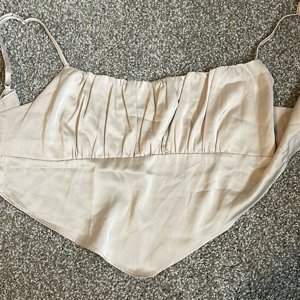 Cream crop top
